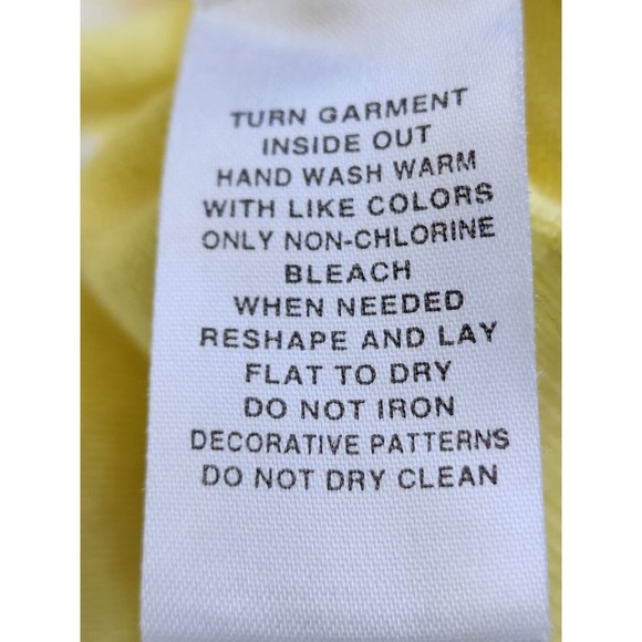 Designers Originals Vintage Embroidered Cardigan Yellow Petite Size Large - Picture 7 of 7